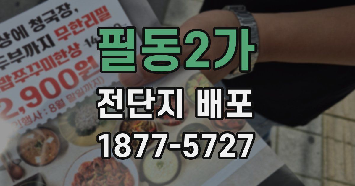 필동2가 전단지 배포