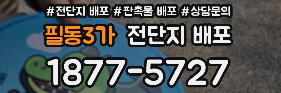 필동3가 전단지 배포