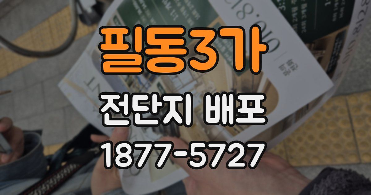 필동3가 전단지 배포
