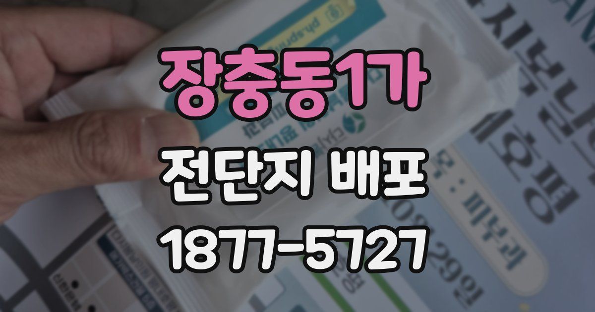 장충동1가 전단지 배포