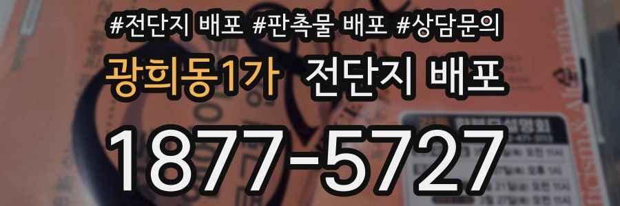 광희동1가 전단지 배포