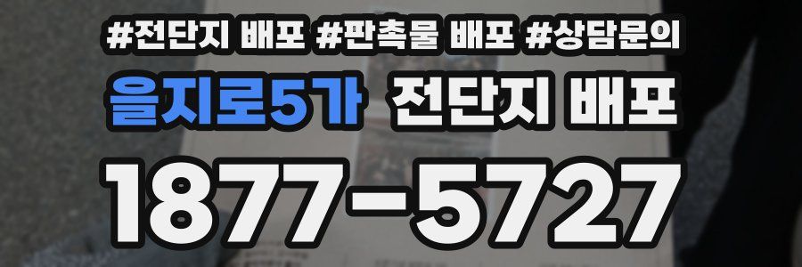 을지로5가 전단지 배포