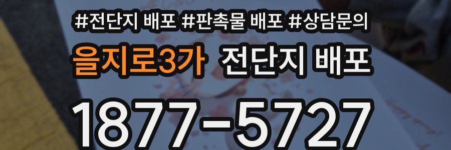 을지로3가 전단지 배포