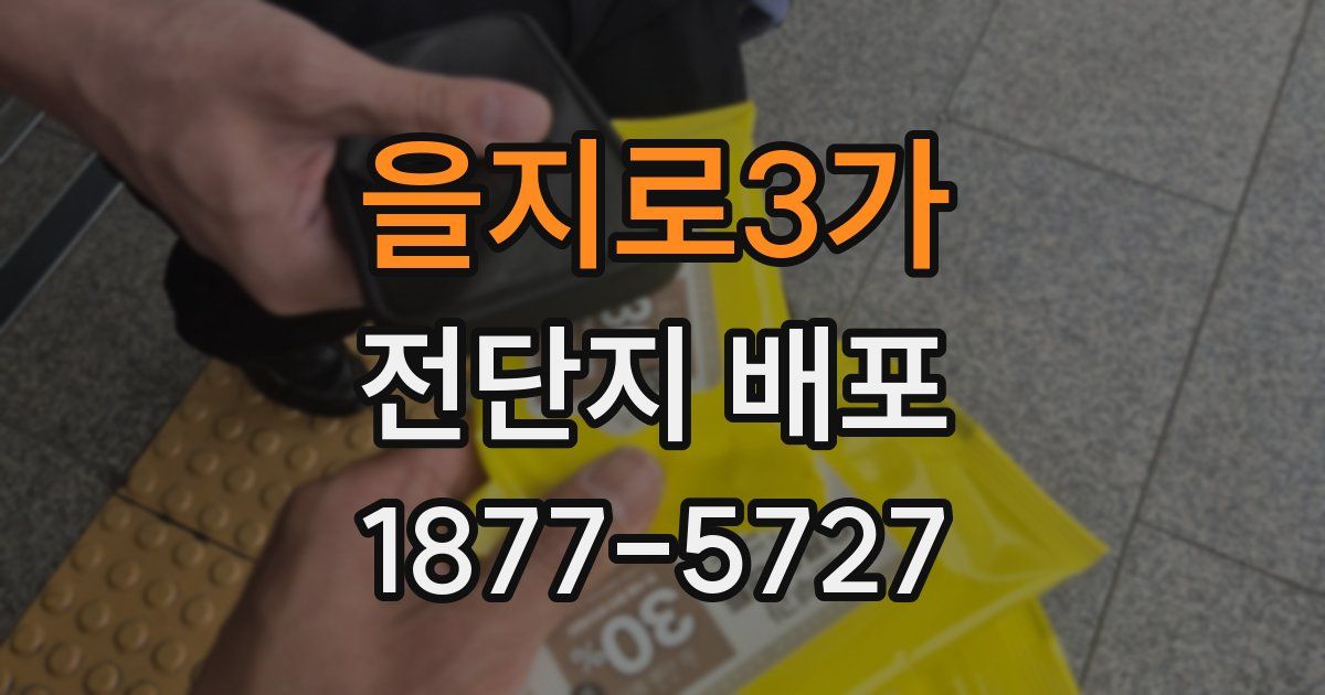 을지로3가 전단지 배포