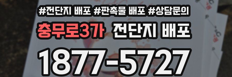 충무로3가 전단지 배포
