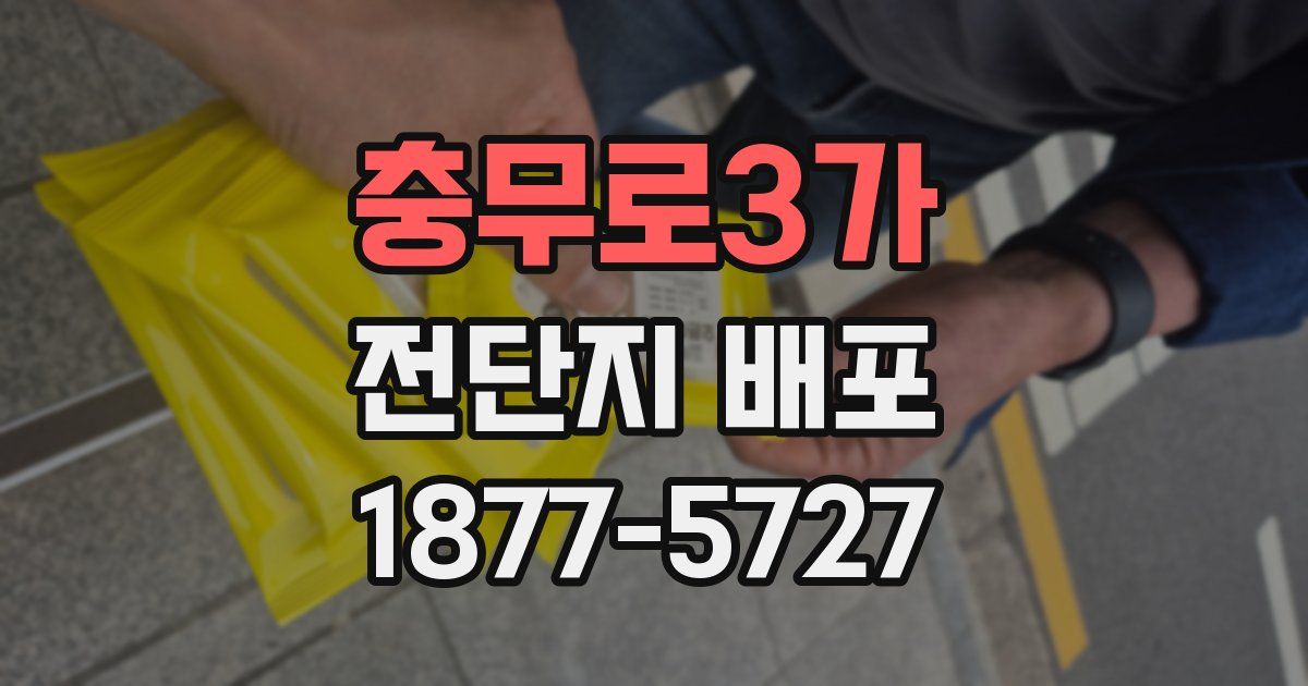 충무로3가 전단지 배포