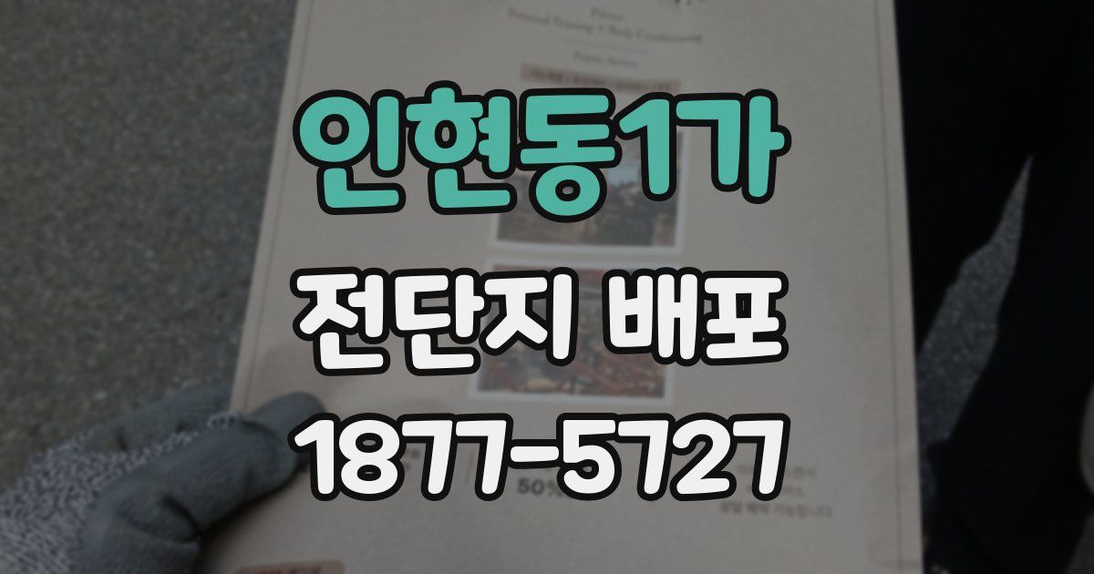 인현동1가 전단지 배포