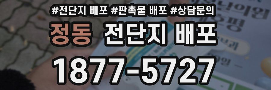 정동 전단지 배포