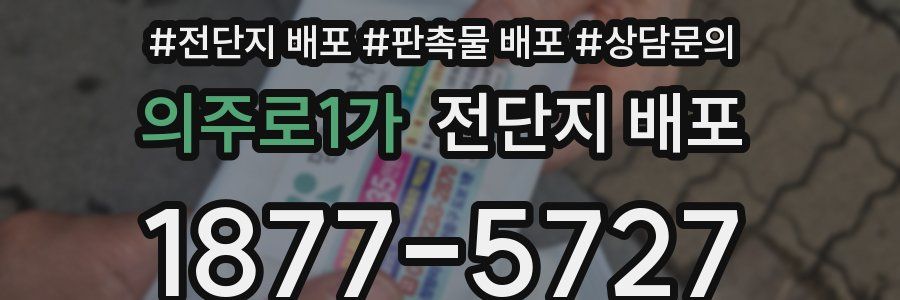 의주로1가 전단지 배포