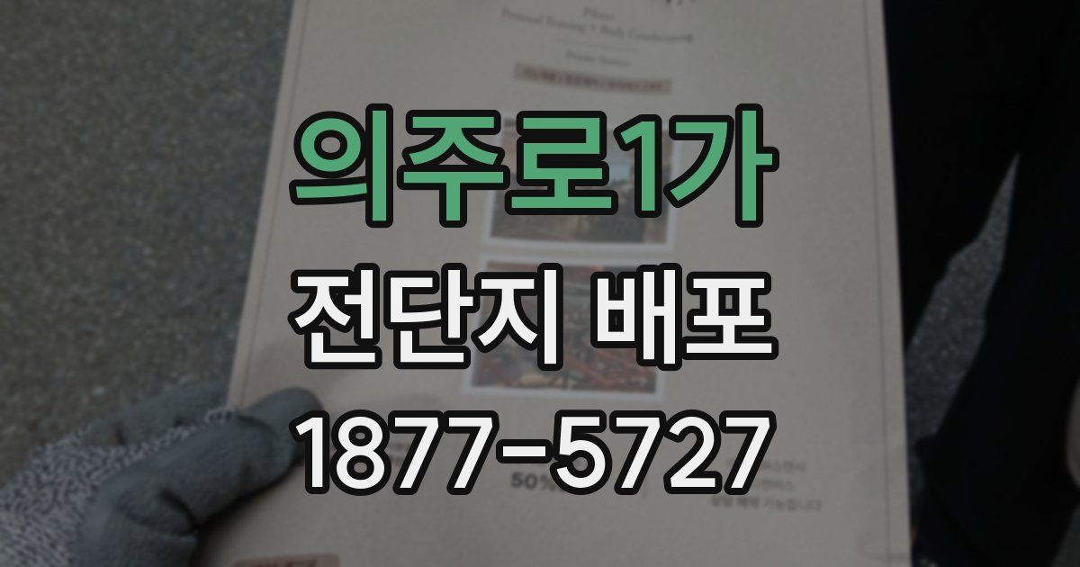 의주로1가 전단지 배포