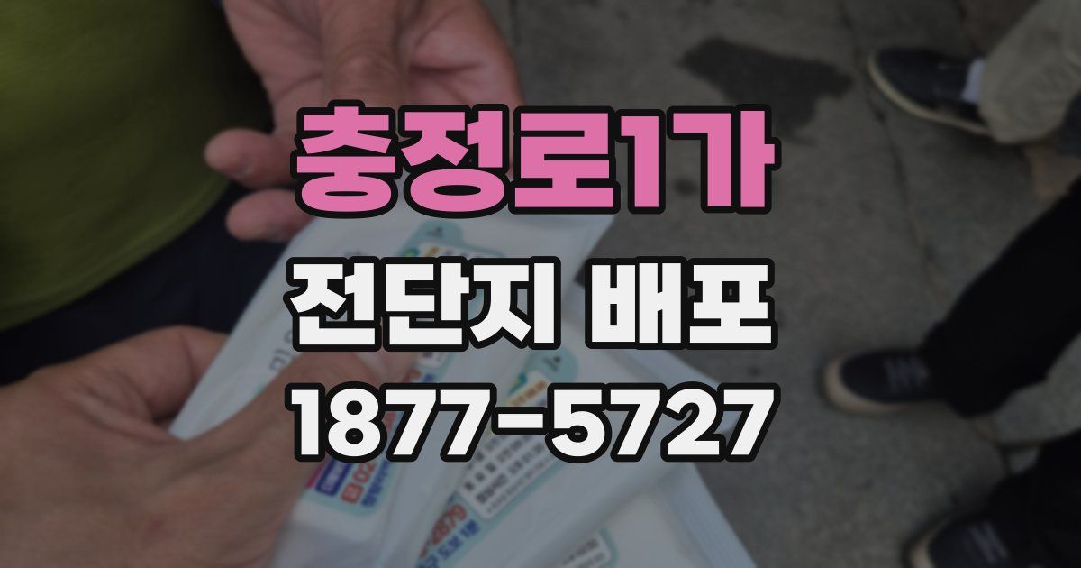 충정로1가 전단지 배포