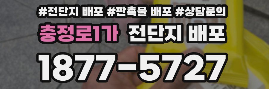 충정로1가 전단지 배포