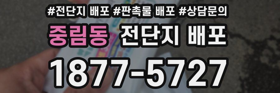 중림동 전단지 배포