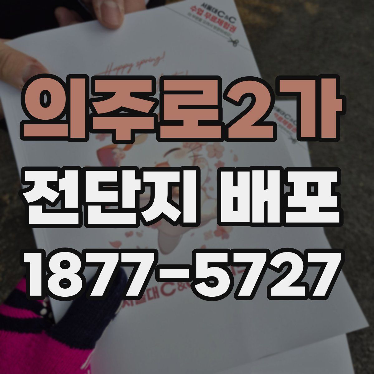의주로2가 전단지 배포