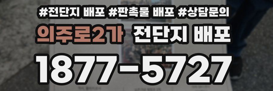 의주로2가 전단지 배포