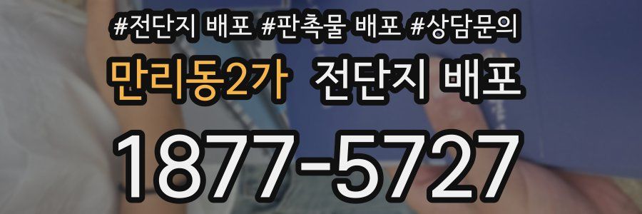 만리동2가 전단지 배포