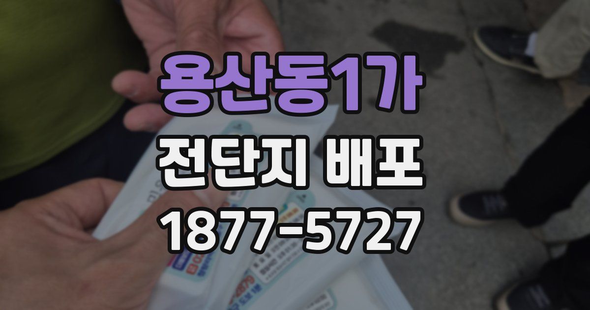 용산동1가 전단지 배포