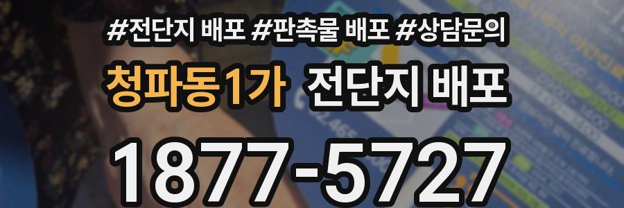 청파동1가 전단지 배포