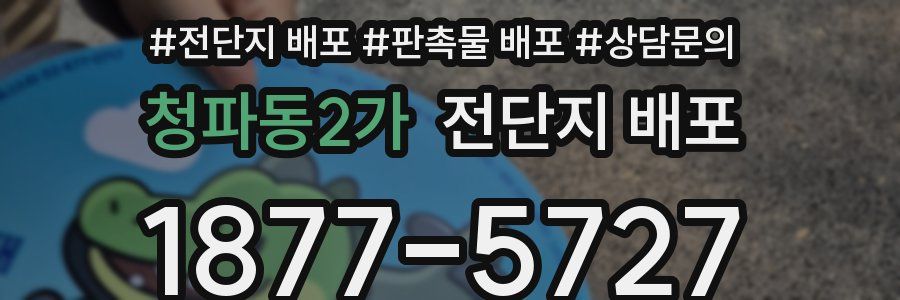 청파동2가 전단지 배포