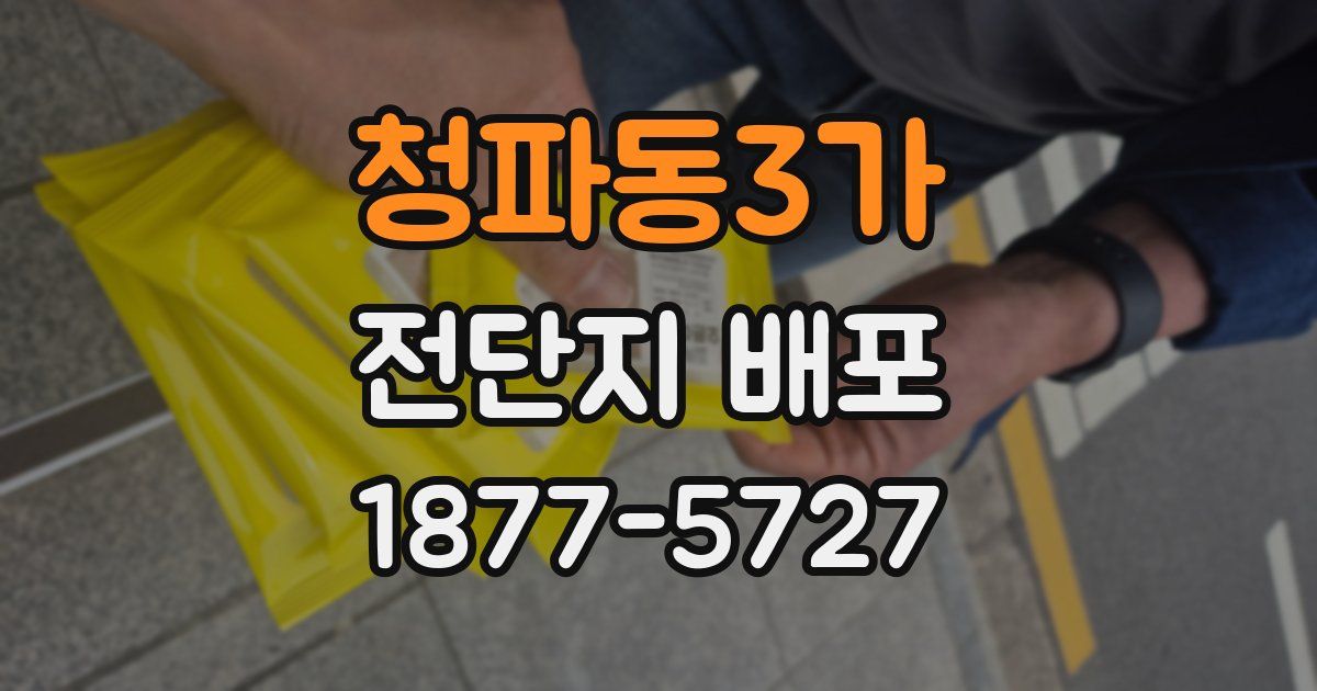 청파동3가 전단지 배포