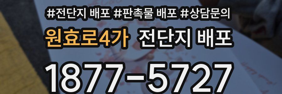 원효로4가 전단지 배포