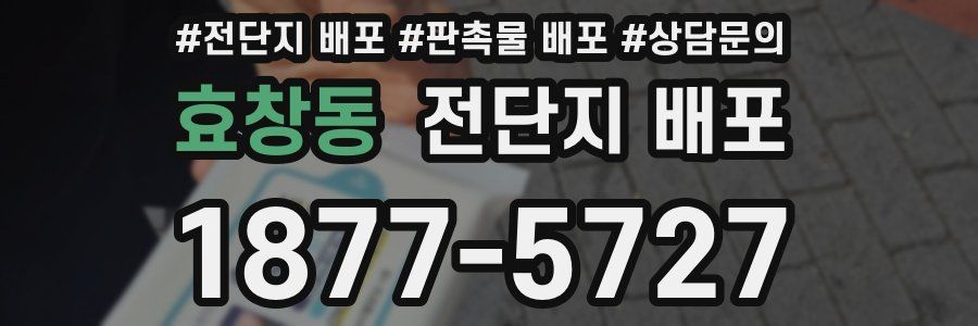 효창동 전단지 배포