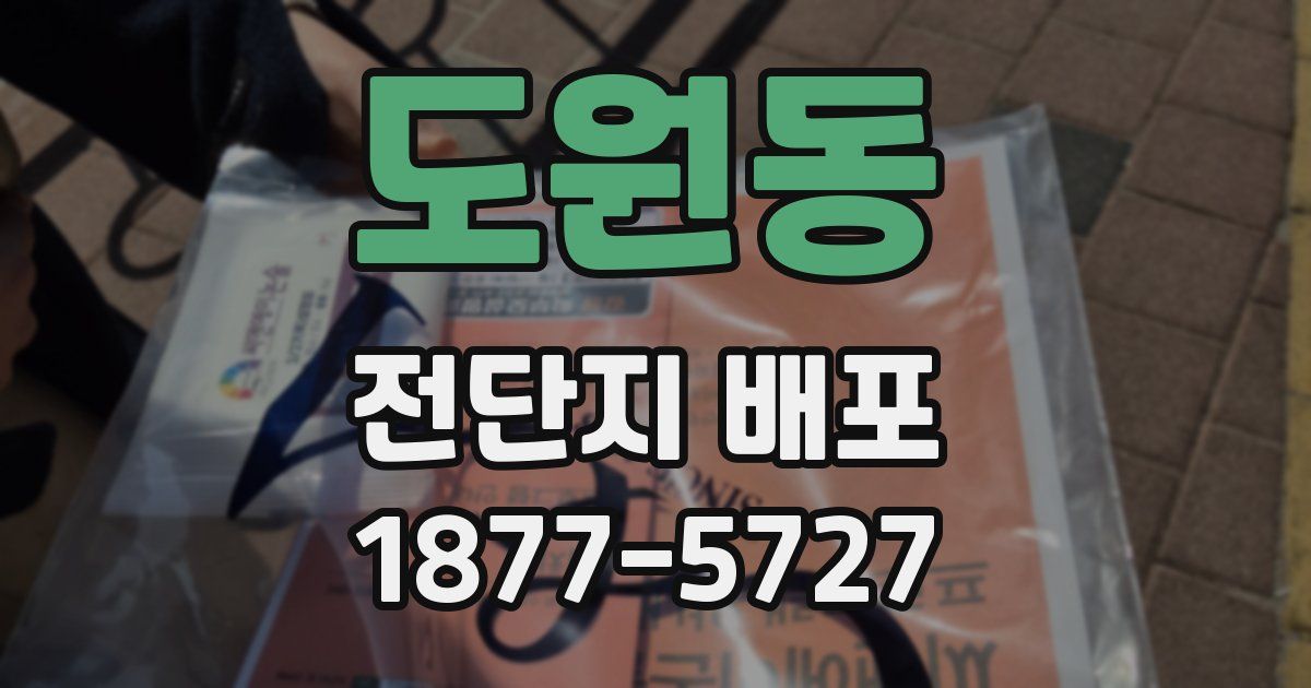 도원동 전단지 배포