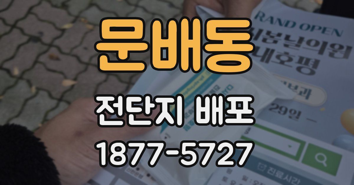 문배동 전단지 배포