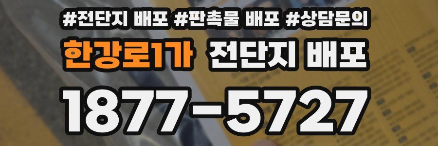 한강로1가 전단지 배포