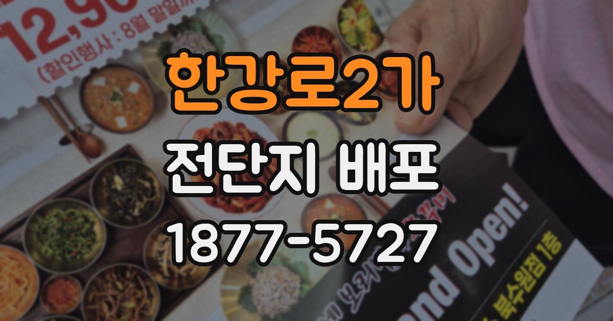 한강로2가 전단지 배포