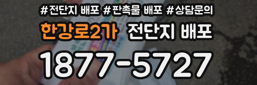 한강로2가 전단지 배포