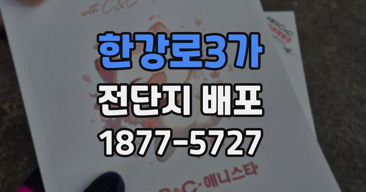 한강로3가 전단지 배포