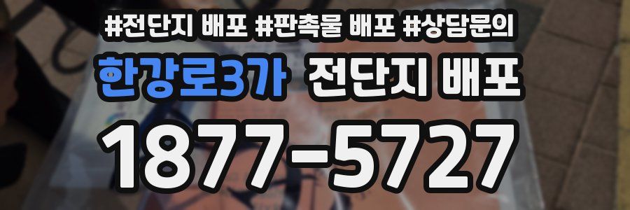 한강로3가 전단지 배포