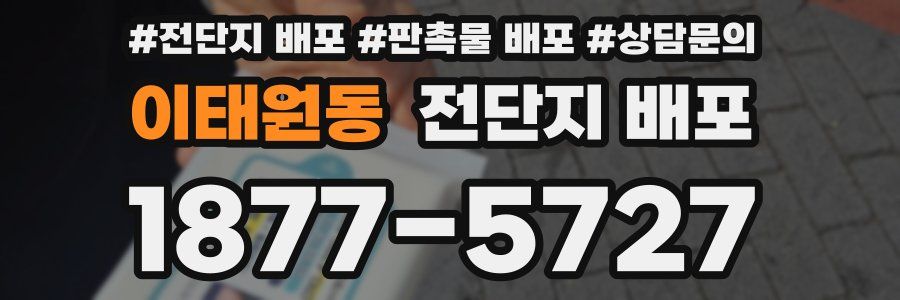 이태원동 전단지 배포