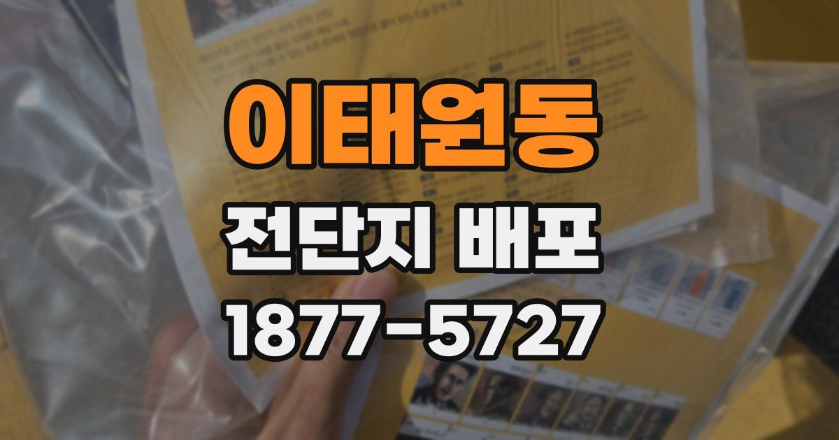 이태원동 전단지 배포