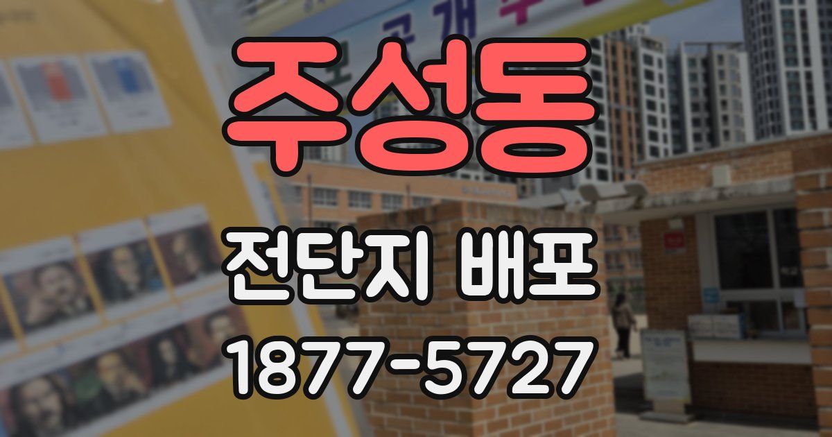 주성동 전단지 배포