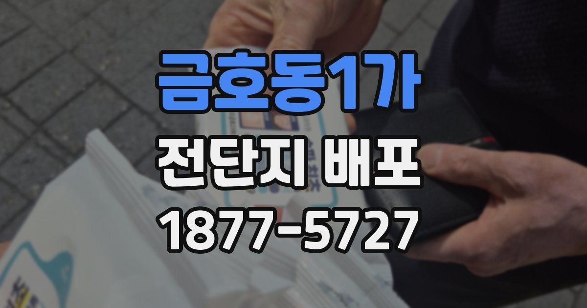 금호동1가 전단지 배포