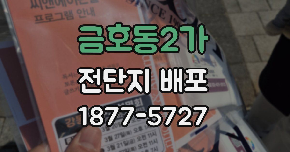 금호동2가 전단지 배포