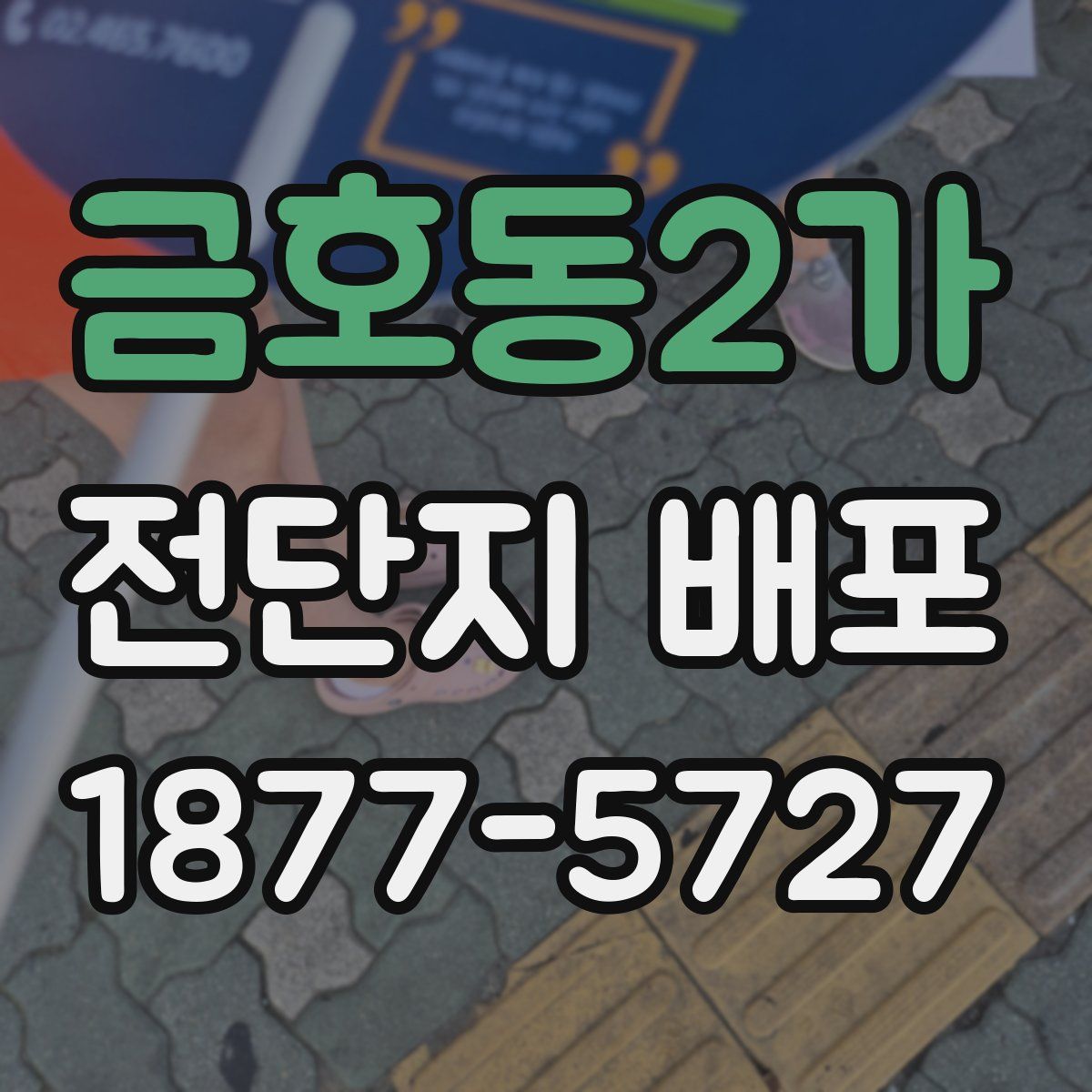 금호동2가 전단지 배포