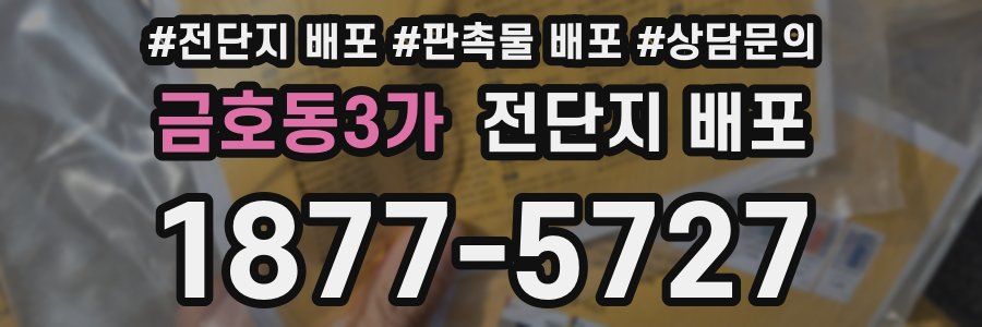 금호동3가 전단지 배포