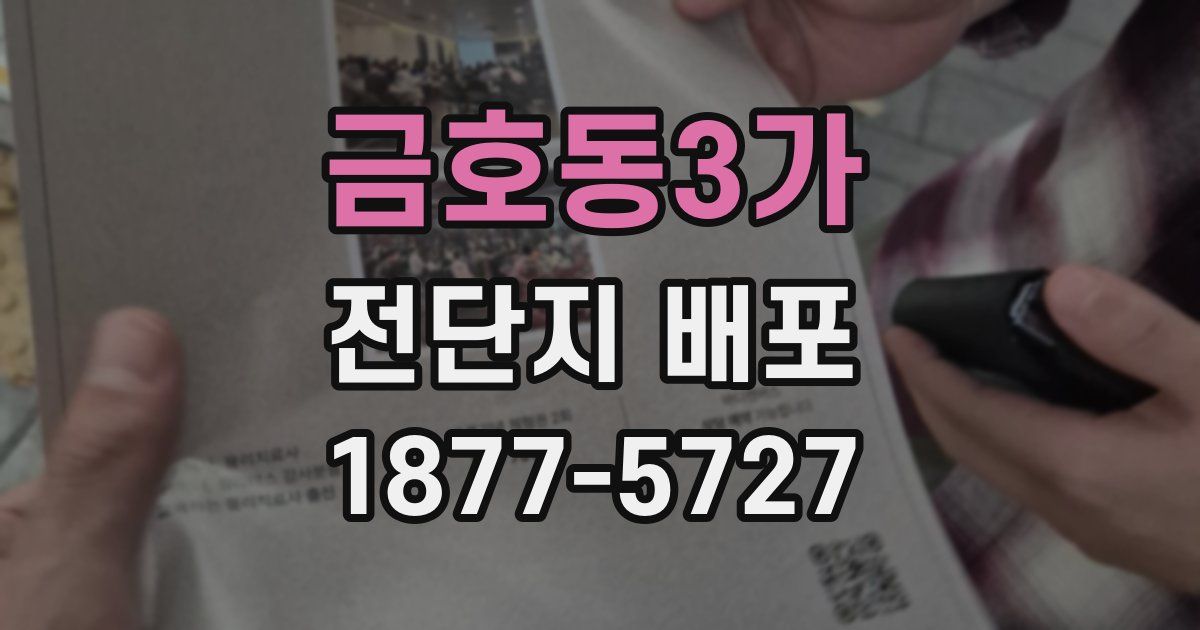 금호동3가 전단지 배포
