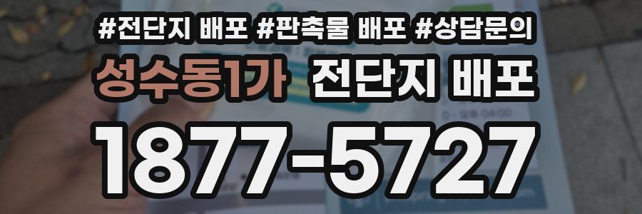 성수동1가 전단지 배포