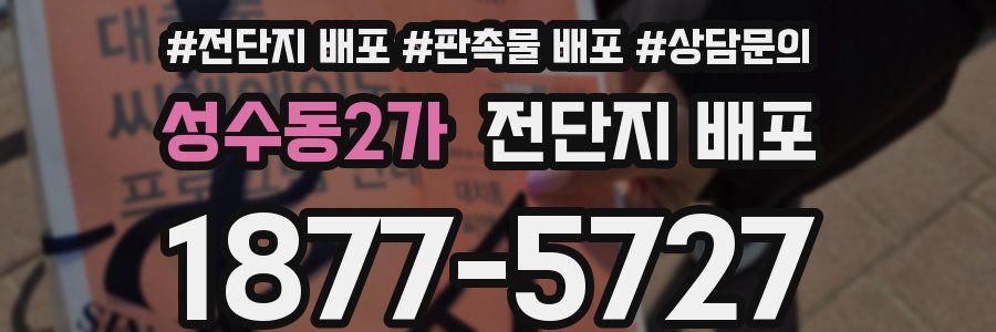 성수동2가 전단지 배포