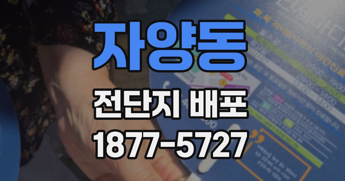 자양동 전단지 배포