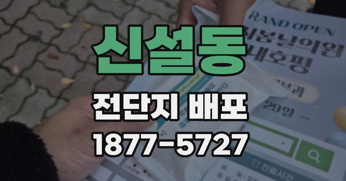 신설동 전단지 배포