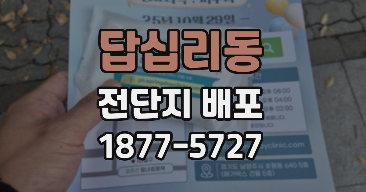 답십리동 전단지 배포