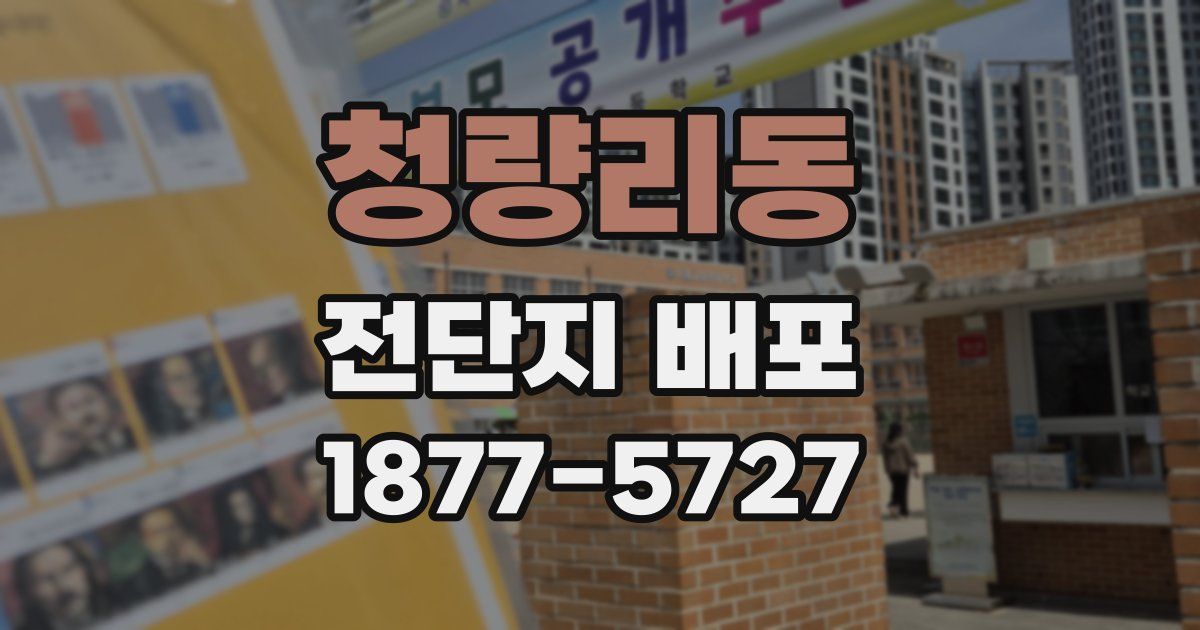 청량리동 전단지 배포