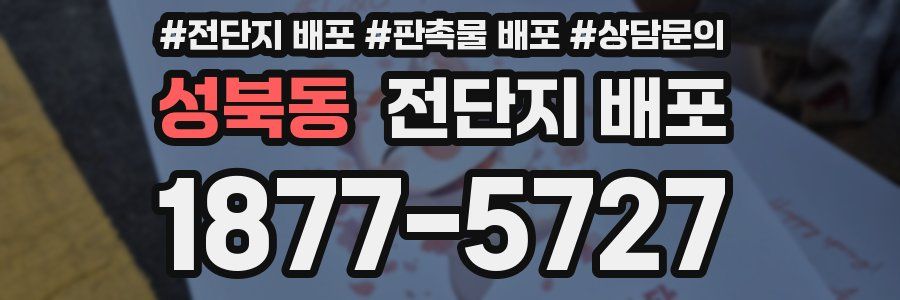 성북동 전단지 배포