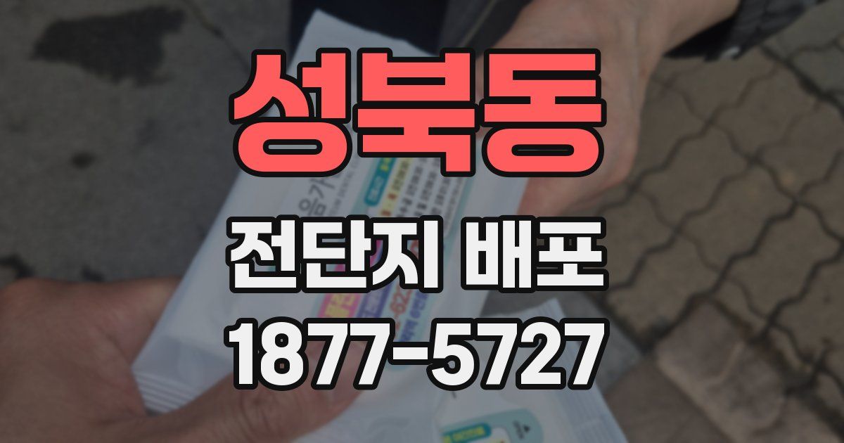 성북동 전단지 배포