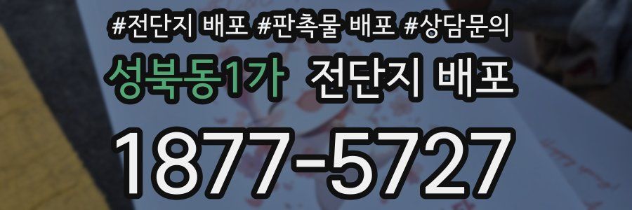 성북동1가 전단지 배포